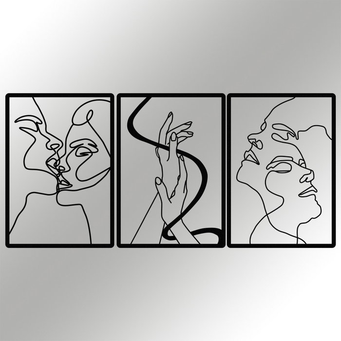 Wallity The Unity Of Love Escultura de Pared Negra Wallity The Unity Of Love Escultura de Pared Negra